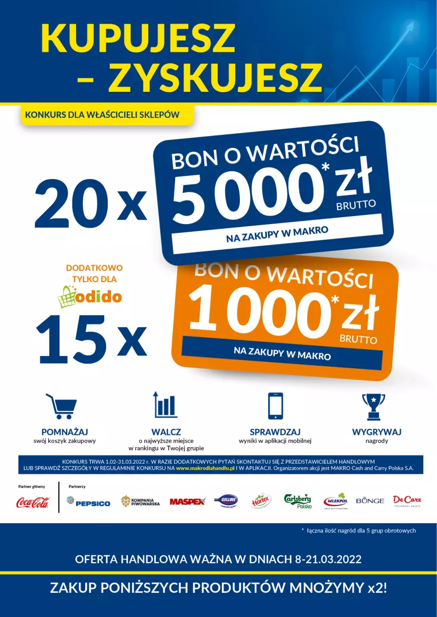 Gazetka promocyjna Makro - [Oferta specjalna] Kupujesz Zyskujesz! - ważna 08.03 do 21.03.2022 - strona 1 - produkty: Gry, Kosz, LG, Mobil, Noż, Pepsi, Piwo