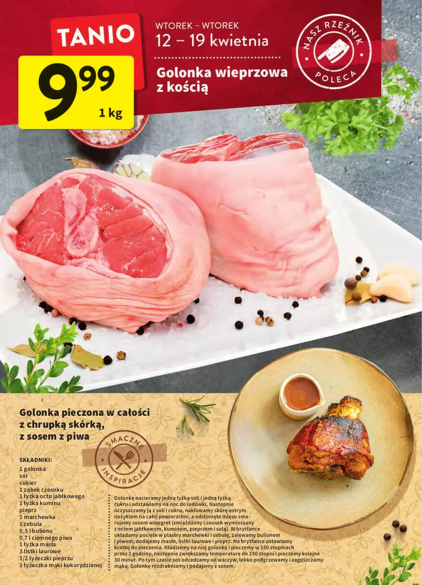 Gazetka promocyjna Intermarche - Wielkanoc - ważna 12.04 do 19.04.2022 - strona 26 - produkty: Bulion, Cebula, Cukier, Golonka pieczona, Laur, Lion, Marchewka, Piec, Pieprz, Piwa, Sól, Sos