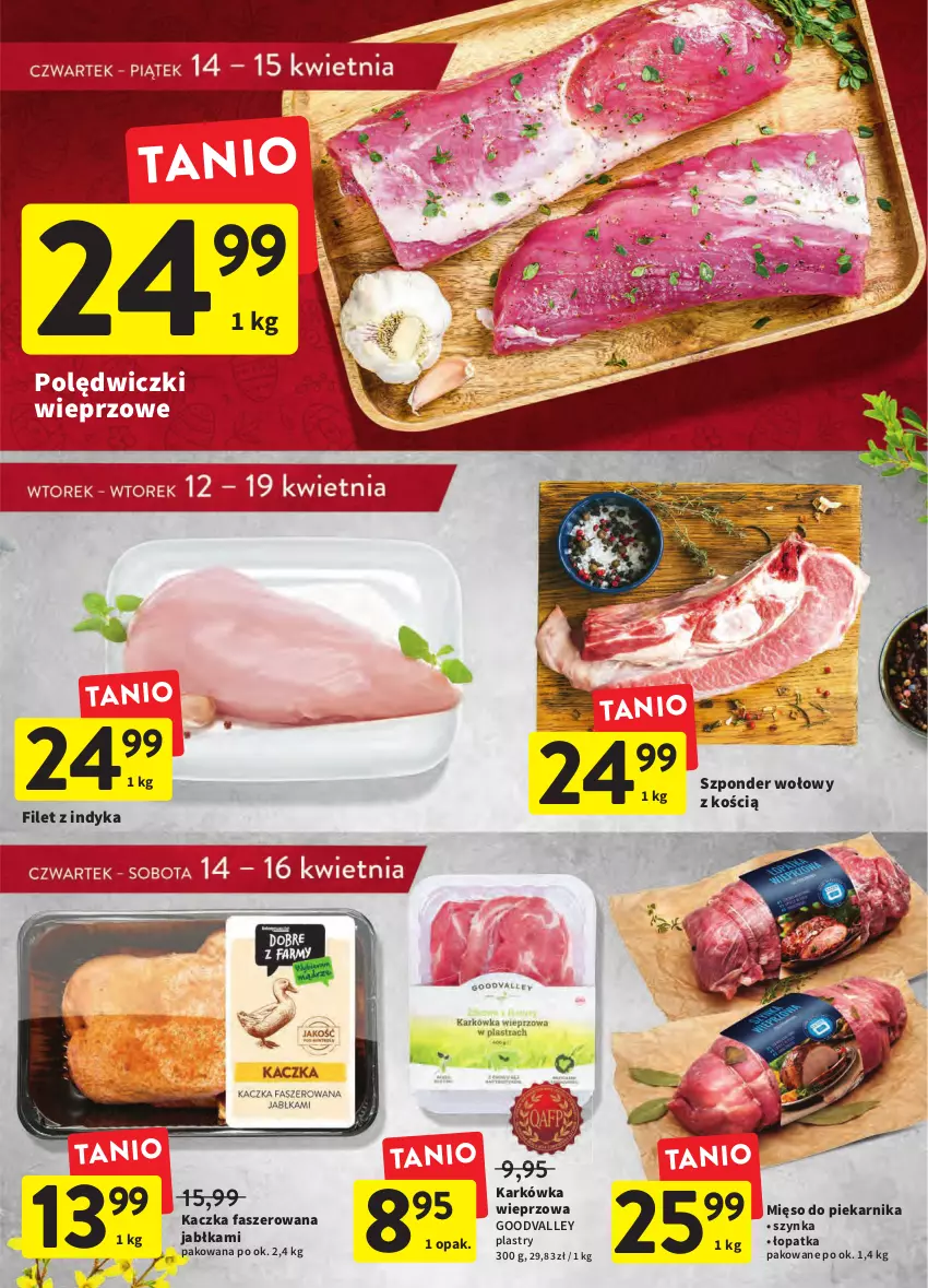 Gazetka promocyjna Intermarche - Wielkanoc - ważna 12.04 do 19.04.2022 - strona 27 - produkty: Fa, Jabłka, Kaczka, Kaczka faszerowana, Karkówka wieprzowa, Mięso, Piekarnik, Szponder wołowy, Szynka