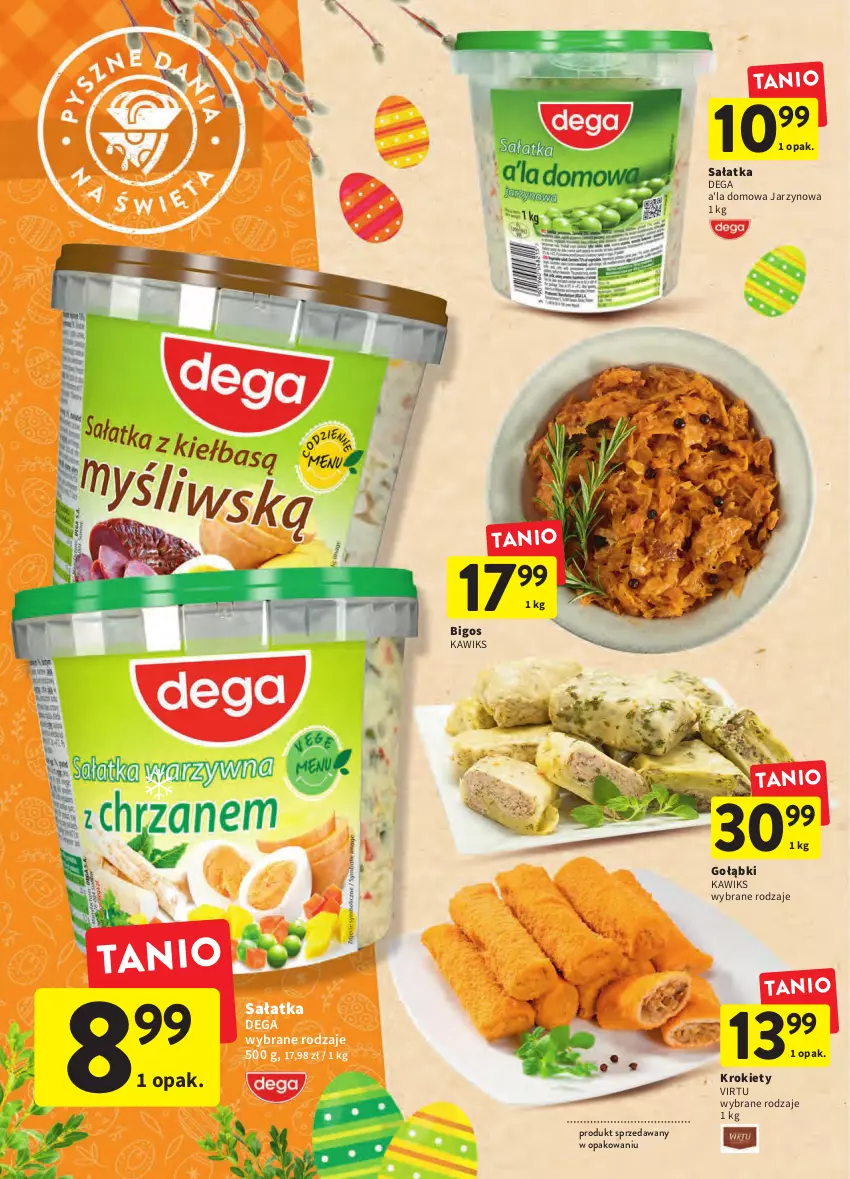 Gazetka promocyjna Intermarche - Wielkanoc - ważna 12.04 do 19.04.2022 - strona 36 - produkty: Bigos, Dega, Krokiety, Sałat, Sałatka, Virtu