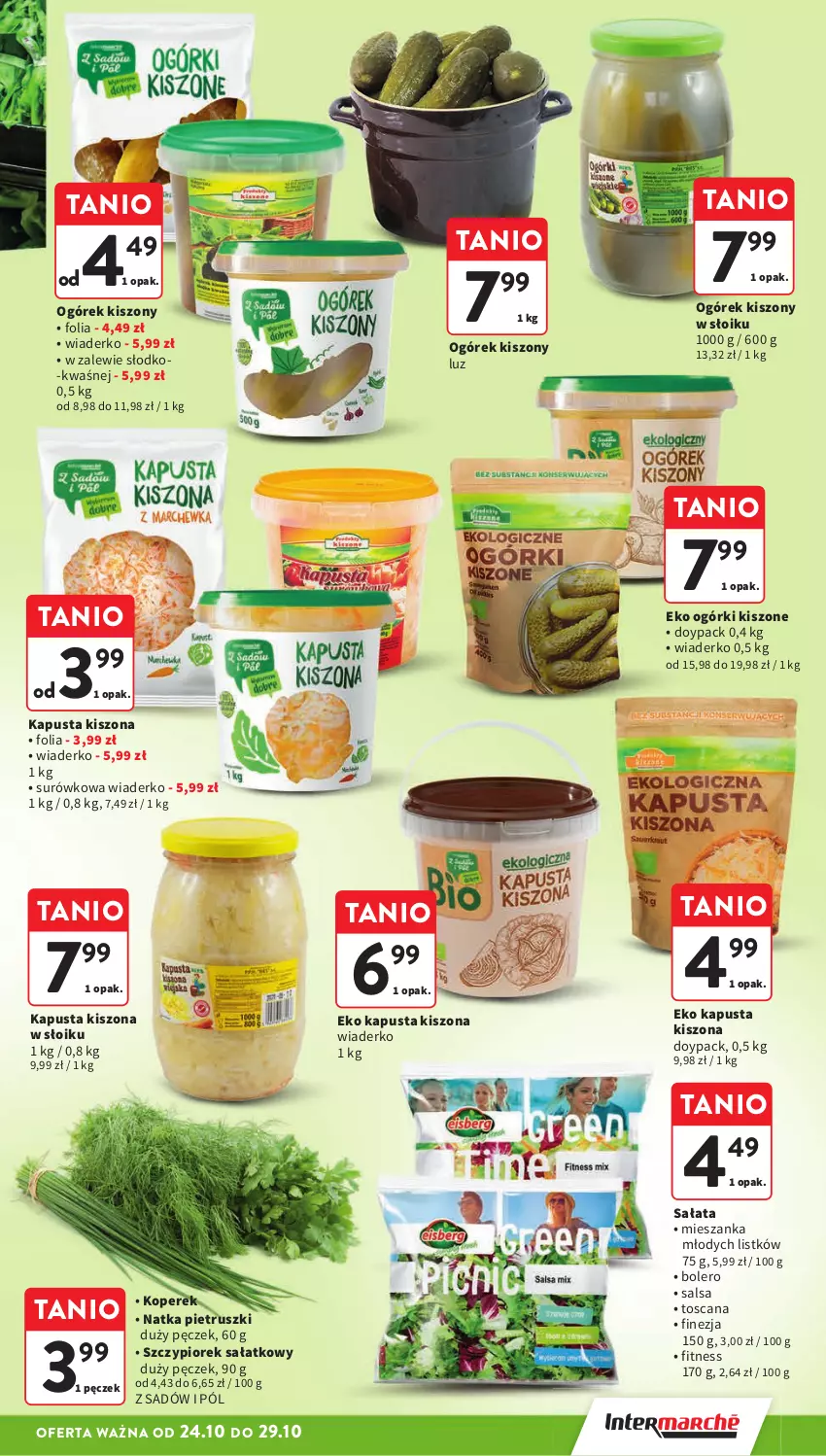 Gazetka promocyjna Intermarche - Gazetka Intermarche - ważna 24.10 do 29.10.2024 - strona 15 - produkty: Natka pietruszki, Ogórek, Sałat, Salsa