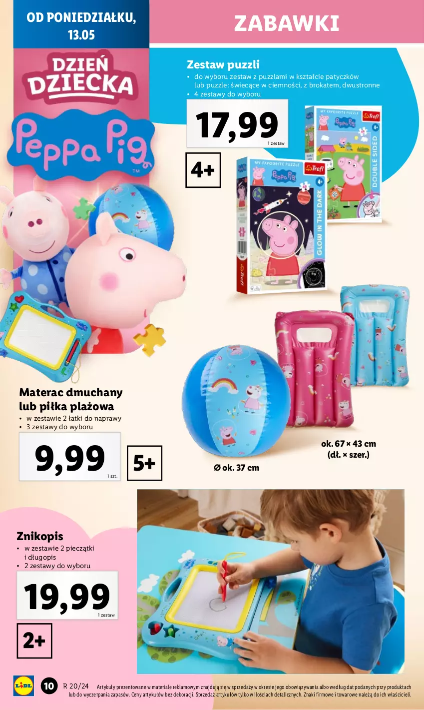 Gazetka promocyjna Lidl - GAZETKA - ważna 13.05 do 18.05.2024 - strona 16 - produkty: Długopis, Materac, Materac dmuchany, Piec, Puzzle, Tera, Znikopis