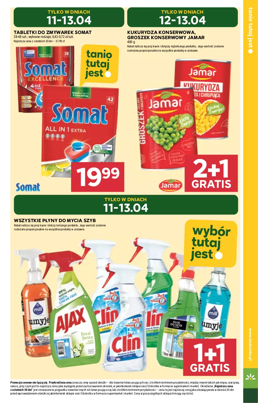 Gazetka promocyjna Stokrotka - Supermarket - ważna 11.04 do 17.04.2024 - strona 3 - produkty: Gra, Groszek, Kukurydza, Kukurydza konserwowa, Mięso, Owoce, Por, Ser, Somat, Tablet, Warzywa