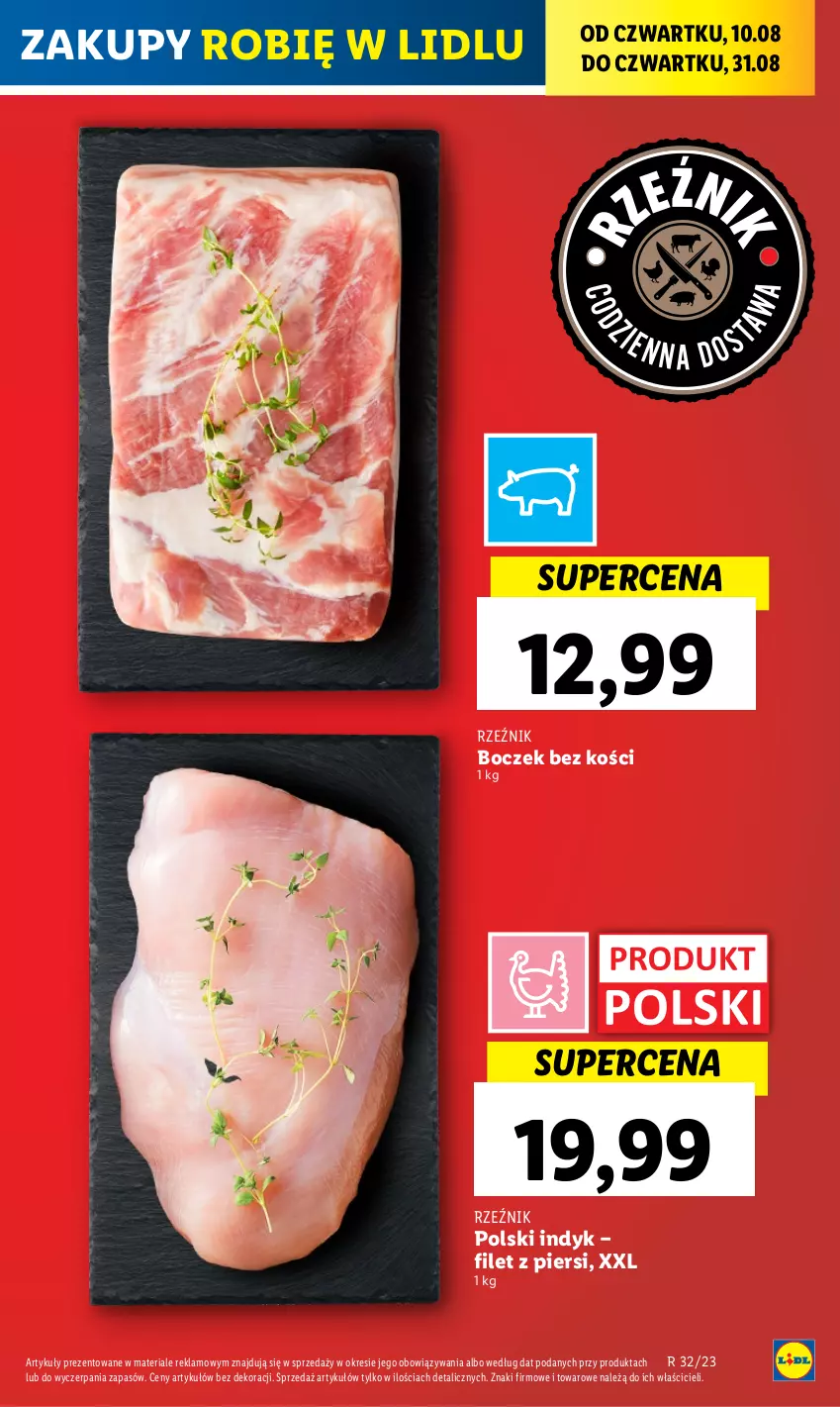 Gazetka promocyjna Lidl - GAZETKA - ważna 10.08 do 12.08.2023 - strona 15 - produkty: Boczek, Boczek bez kości