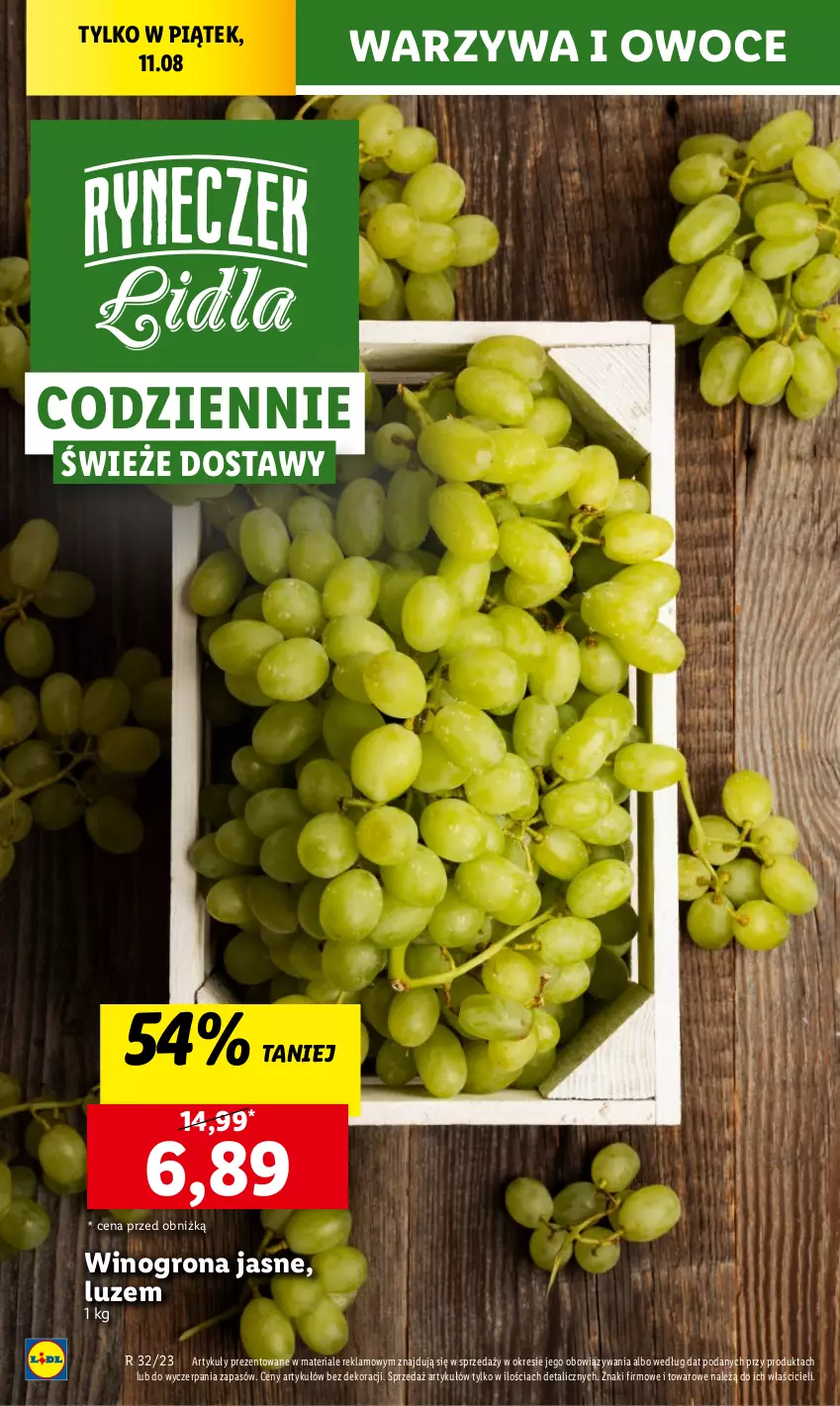 Gazetka promocyjna Lidl - GAZETKA - ważna 10.08 do 12.08.2023 - strona 32 - produkty: Owoce, Warzywa, Warzywa i owoce, Wino, Winogrona