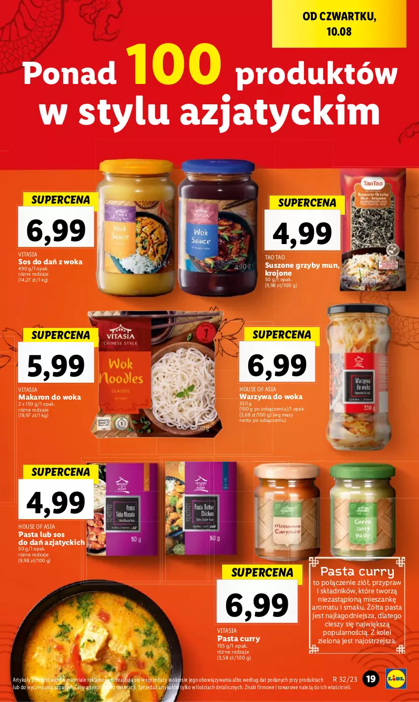 Gazetka promocyjna Lidl - GAZETKA - ważna 10.08 do 12.08.2023 - strona 39 - produkty: Grzyby, Grzyby mun, House of Asia, Makaron, Sos, Warzywa, Warzywa do woka