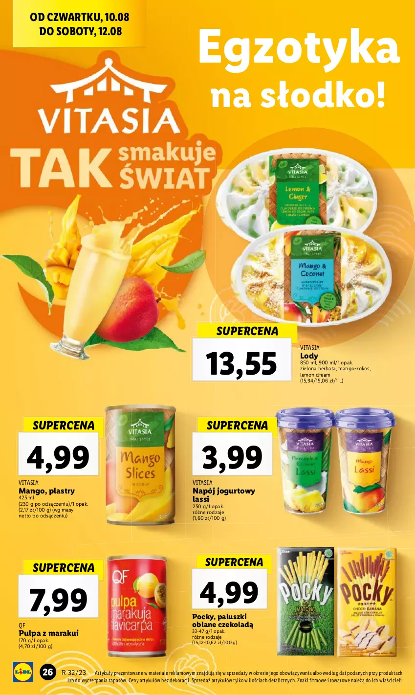 Gazetka promocyjna Lidl - GAZETKA - ważna 10.08 do 12.08.2023 - strona 46 - produkty: Herbata, Jogurt, Kokos, Lody, Mango, Napój, Napój jogurtowy