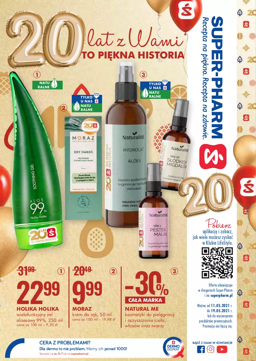 Gazetka promocyjna Super Pharm - Gazetka - ważna 11.05 do 19.05.2021 - strona 1 - produkty: Holika Holika, Kosmetyki do pielęgnacji, Krem do rąk, Moraz