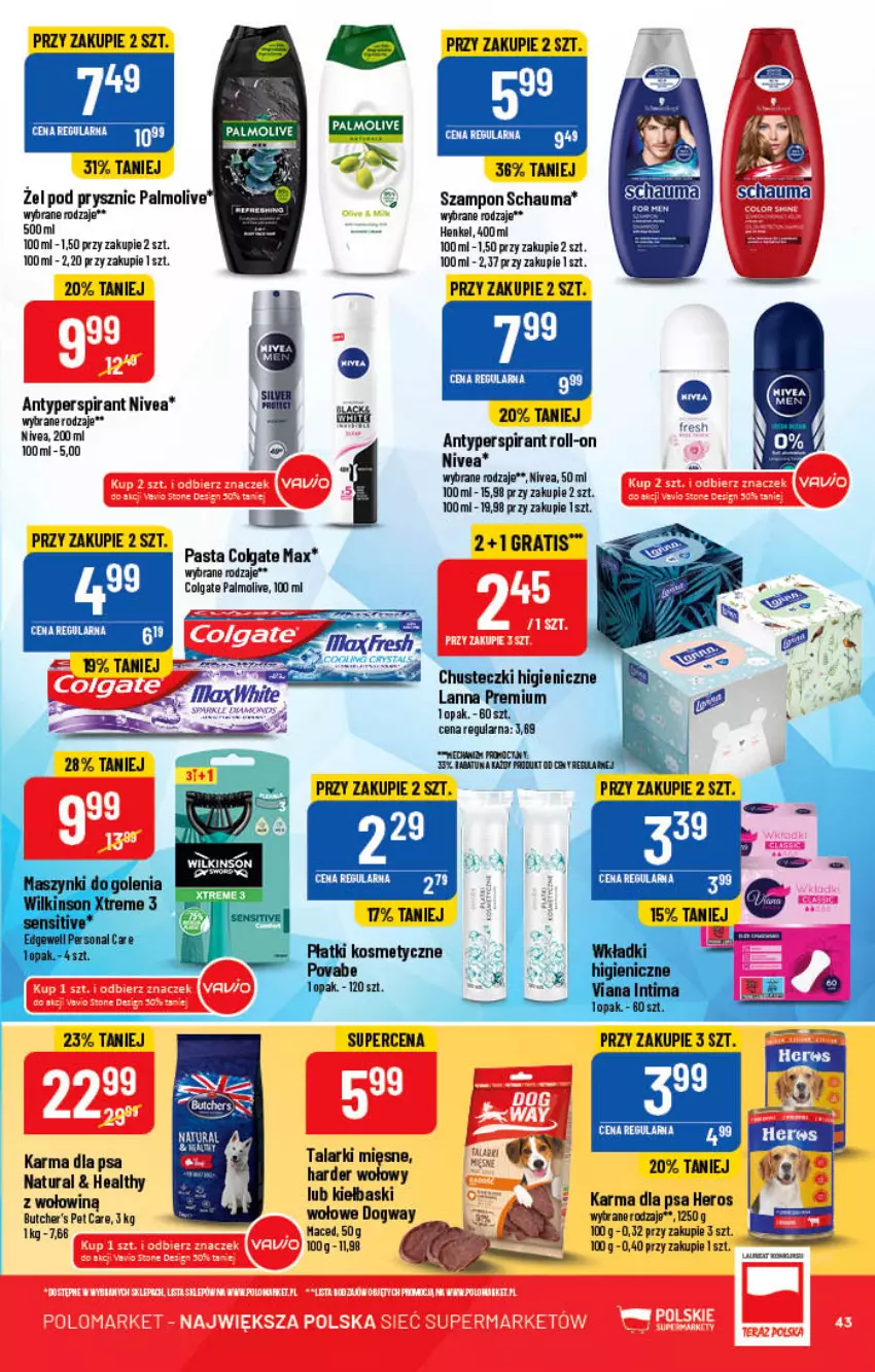 Gazetka promocyjna PoloMarket - Gazetka pomocyjna - ważna 04.05 do 10.05.2022 - strona 43 - produkty: Antyperspirant, Butcher's, Colgate, Gra, Koc, LG, Nivea, Palmolive, Schauma, Szampon