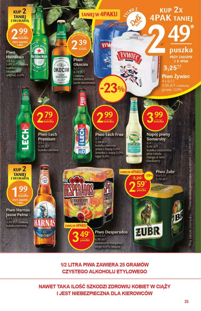Gazetka promocyjna Delikatesy Centrum - Gazetka Delikatesy Centrum - ważna 19.08 do 25.08.2021 - strona 25 - produkty: Gra, Harnaś, Koc, Lack, Napój, Okocim, Piec, Piwa, Piwo, Somersby