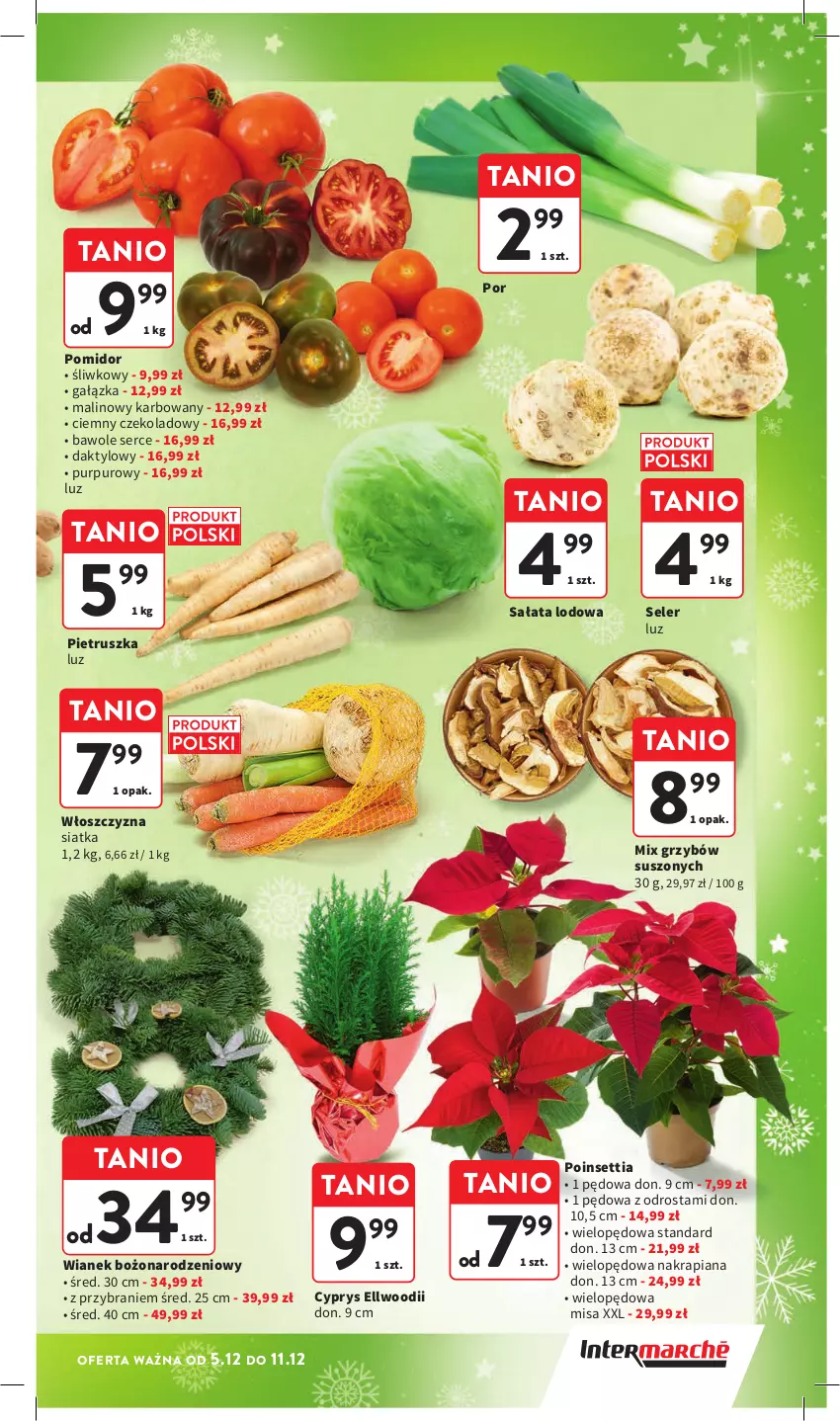 Gazetka promocyjna Intermarche - Gazetka Intermarche - ważna 05.12 do 11.12.2024 - strona 15 - produkty: Pietruszka, Por, Pur, Sałat, Sałata lodowa, Ser, Siatka