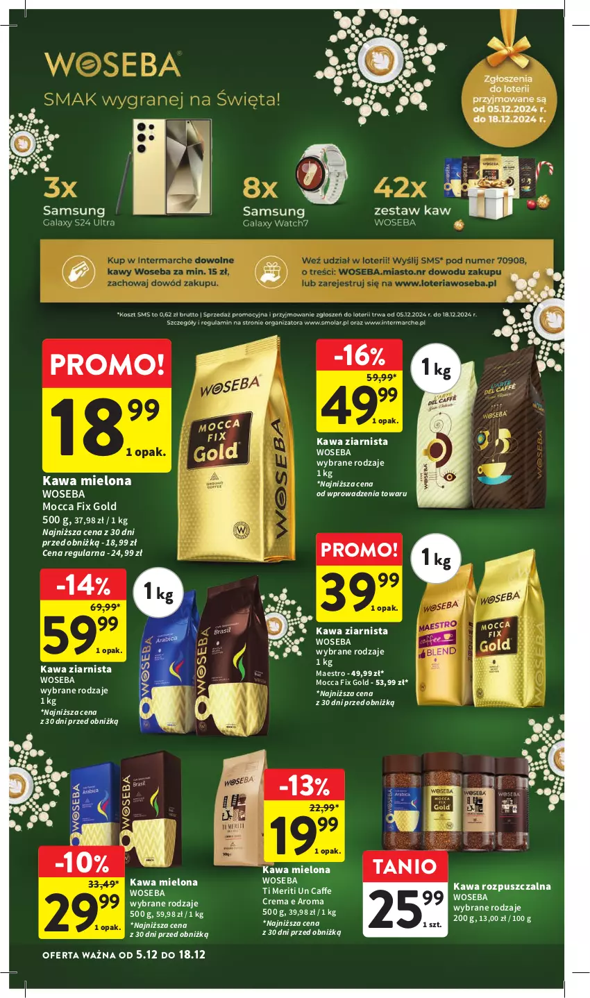 Gazetka promocyjna Intermarche - Gazetka Intermarche - ważna 05.12 do 11.12.2024 - strona 28 - produkty: Kawa, Kawa mielona, Kawa rozpuszczalna, Kawa ziarnista, Mocca Fix Gold, Woseba