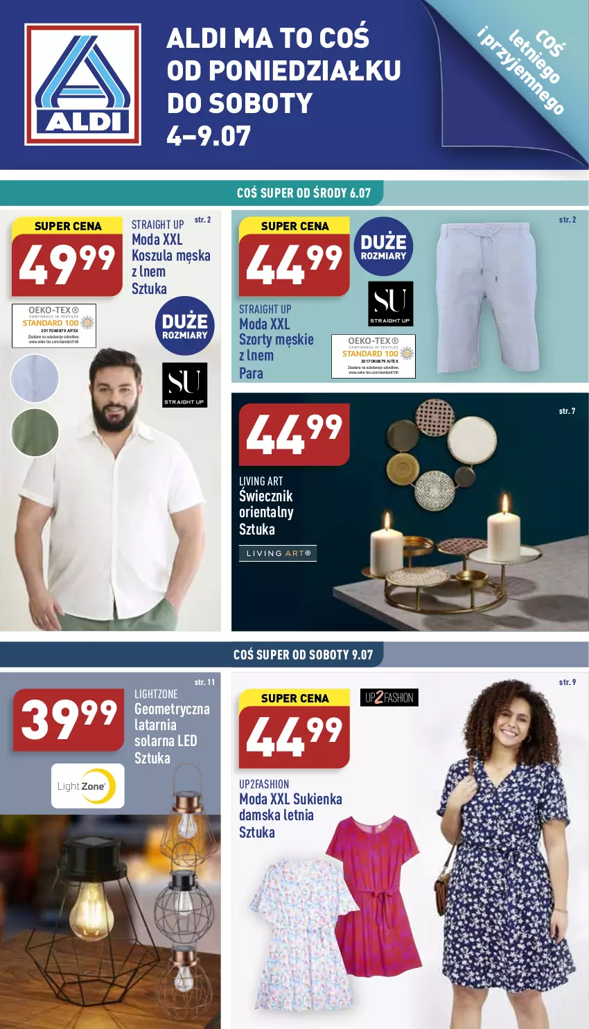 Gazetka promocyjna Aldi - Zaplanuj zakupy wcześniej - ważna 04.07 do 09.07.2022 - strona 1 - produkty: Fa, Kosz, Koszula, Latarnia, Moda, Sukienka, Szorty