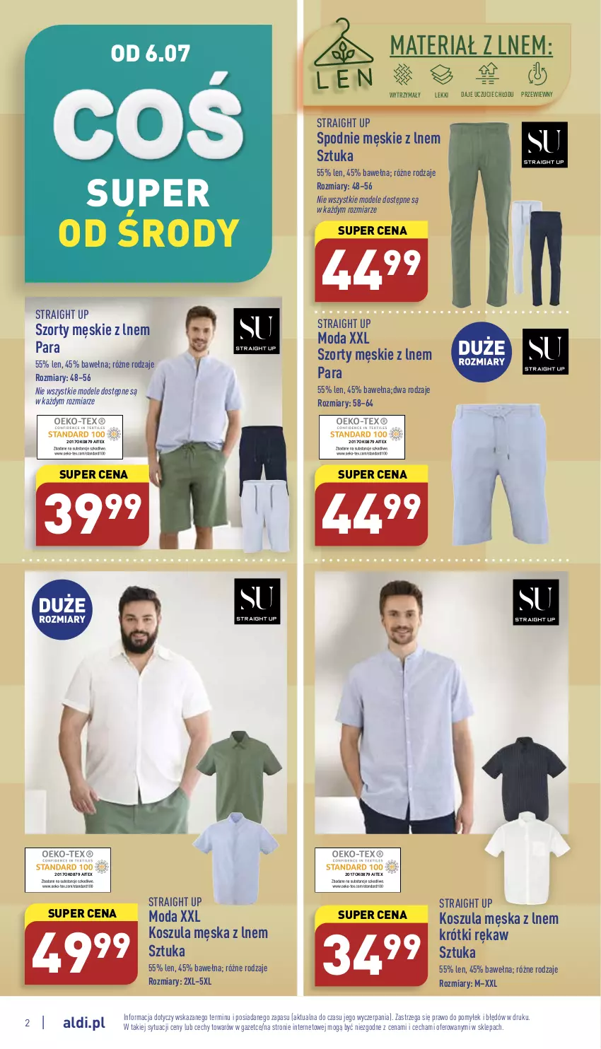 Gazetka promocyjna Aldi - Zaplanuj zakupy wcześniej - ważna 04.07 do 09.07.2022 - strona 2 - produkty: Kosz, Koszula, Moda, Spodnie, Szorty, Wełna