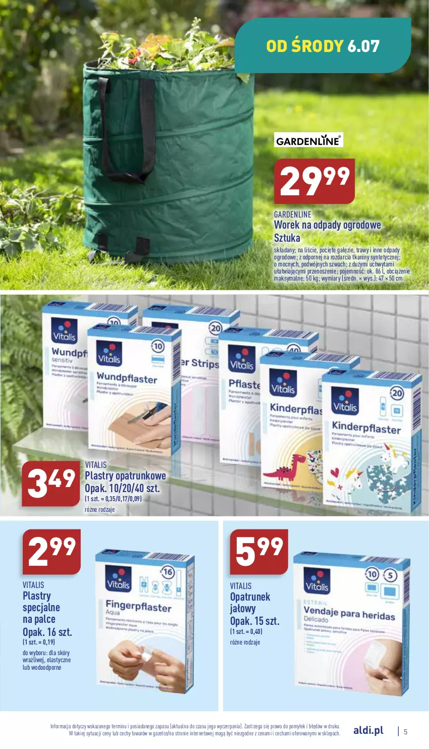 Gazetka promocyjna Aldi - Zaplanuj zakupy wcześniej - ważna 04.07 do 09.07.2022 - strona 5 - produkty: Plastry opatrunkowe, Por