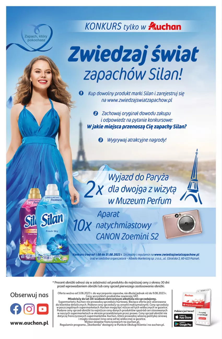 Gazetka promocyjna Auchan - Gazetka Tanie Zakupy Supermarket Auchan - ważna 03.08 do 09.08.2023 - strona 12 - produkty: Canon, Gin, Gra, Gry, Koc, Perfum, Ryż, Silan, Tera