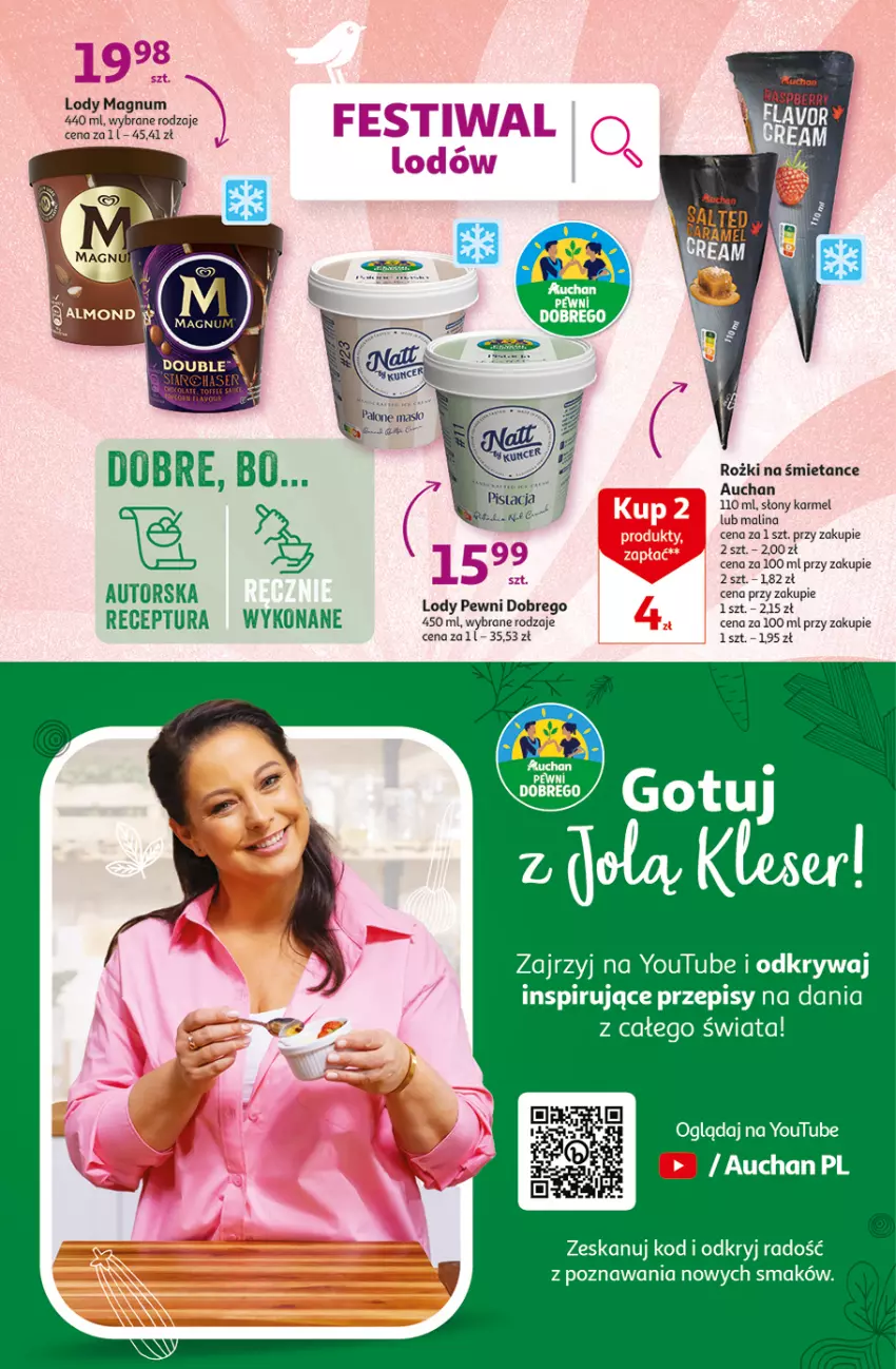 Gazetka promocyjna Auchan - Gazetka Tanie Zakupy Supermarket Auchan - ważna 03.08 do 09.08.2023 - strona 5 - produkty: Lody, Ser