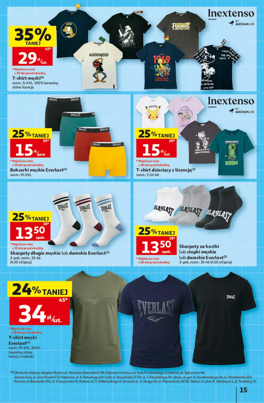 Gazetka promocyjna Auchan - Gazetka 30 Lat Hipermarket Auchan - ważna 27.08 do 02.09.2026 - strona 15 - produkty: Acer, Bokserki, Cars, Dzieci, Fa, Karp, Ser, Sos, T-shirt, Top