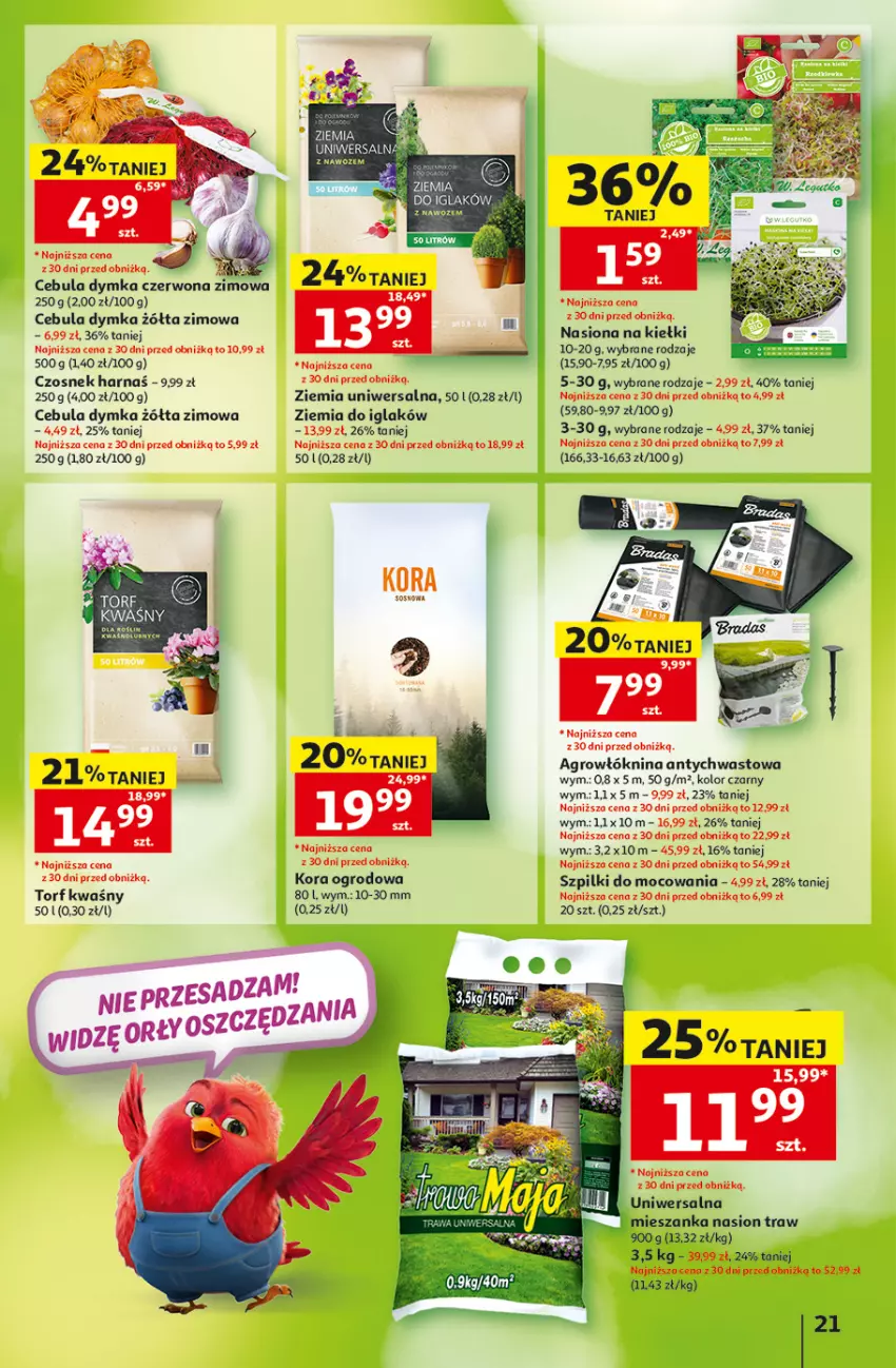Gazetka promocyjna Auchan - Gazetka 30 Lat Hipermarket Auchan - ważna 27.08 do 02.09.2026 - strona 21 - produkty: Cebula, Czosnek, Harnaś, Kiełki, Kora ogrodowa