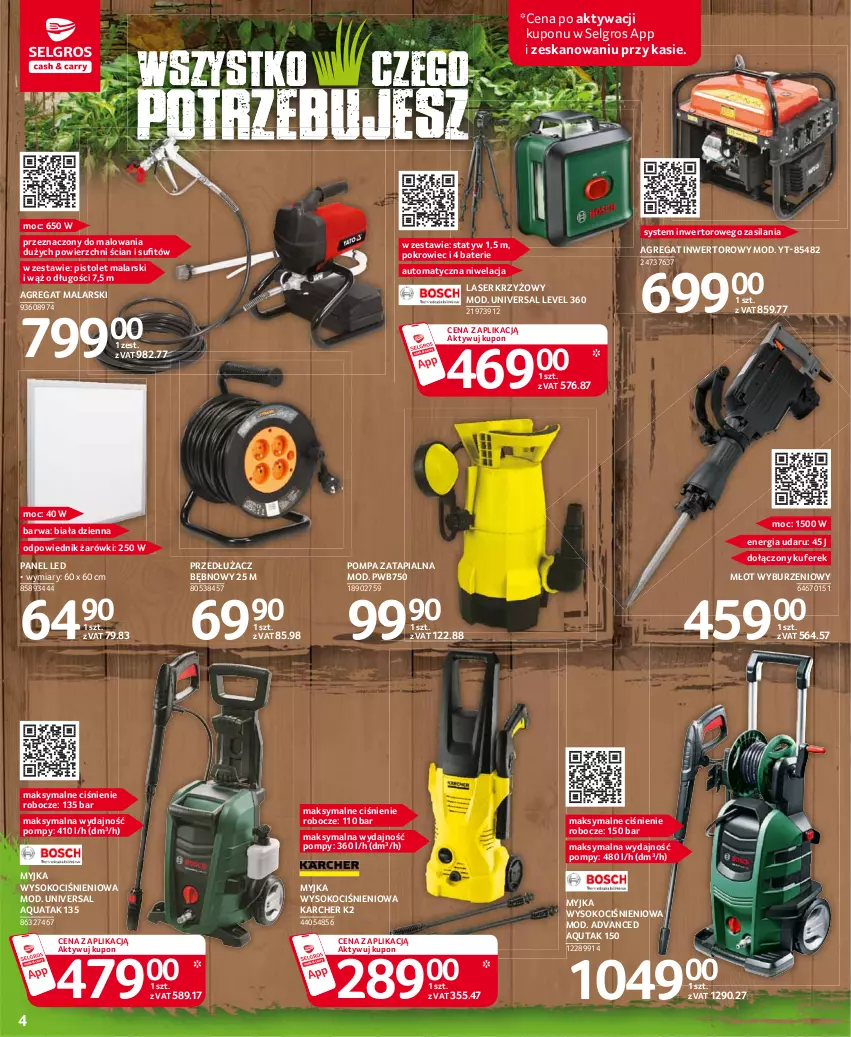 Gazetka promocyjna Selgros - Katalog Ogród i Narzędzia - ważna 25.03 do 05.04.2021 - strona 4 - produkty: K2, Koc, Laser krzyżowy, LG, Młot, Pistolet, Pokrowiec, Ser, Silan, Sok