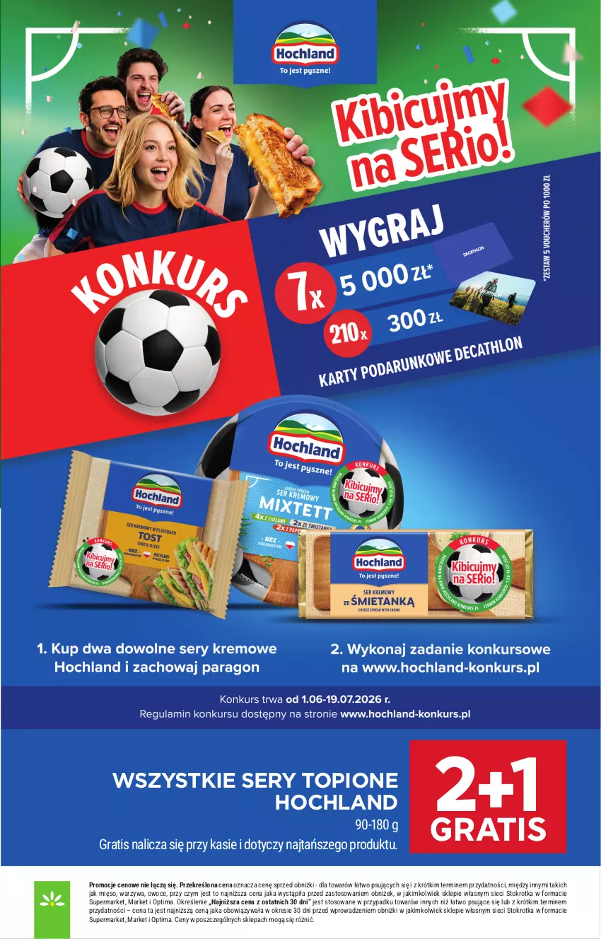 Gazetka promocyjna Stokrotka - Supermarket - ważna 18.06 do 24.06.2026 - strona 22 - produkty: Gra, Hochland, Mięso, Optima, Owoce, Ser, Top, Warzywa