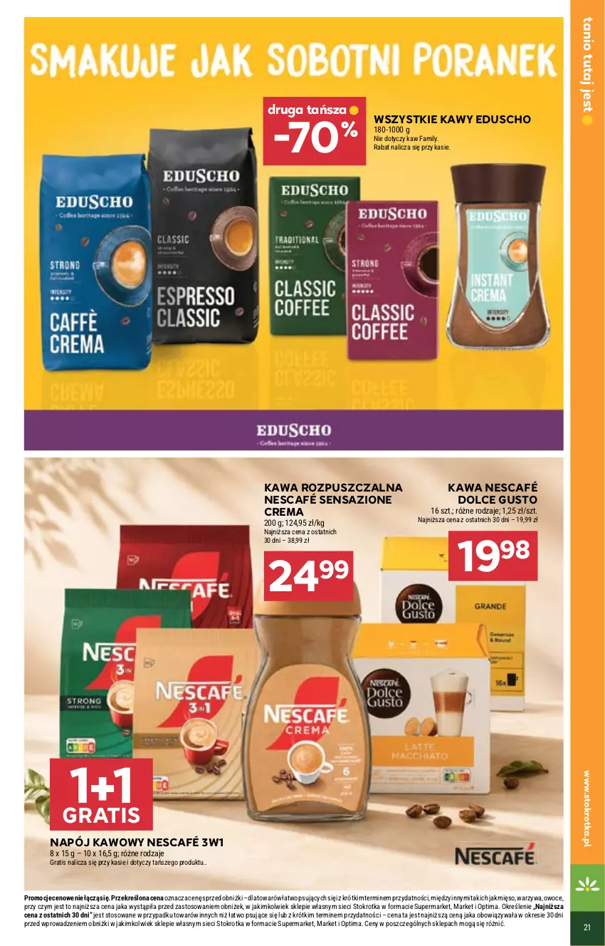 Gazetka promocyjna Stokrotka - Supermarket - ważna 18.06 do 24.06.2026 - strona 27 - produkty: Dolce Gusto, Fa, Gra, Kawa, Kawa rozpuszczalna, Mięso, Napój, Nescafé, Optima, Owoce, Warzywa