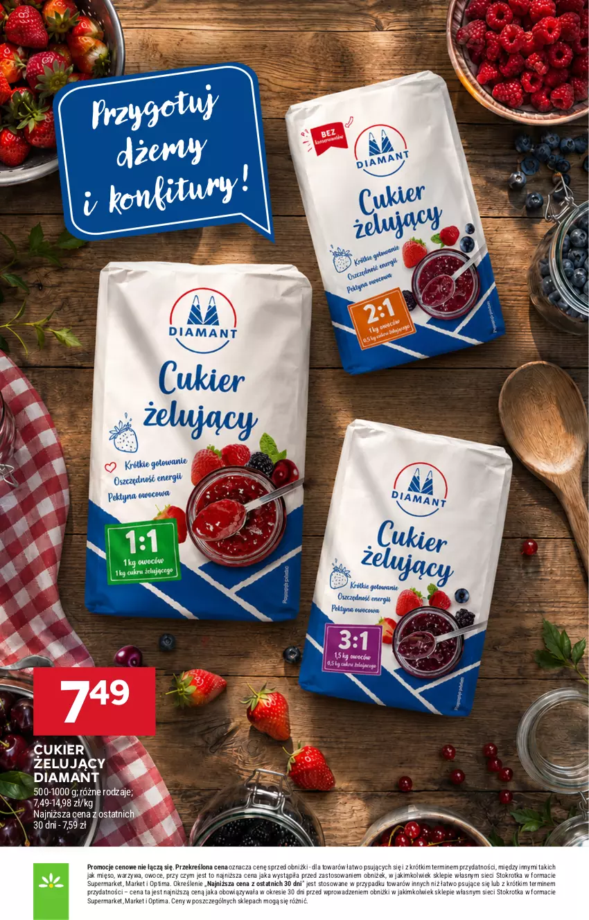 Gazetka promocyjna Stokrotka - Supermarket - ważna 18.06 do 24.06.2026 - strona 33 - produkty: Cukier, Diamant, Mięso, Optima, Owoce, Warzywa