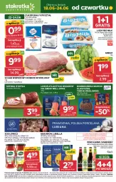 Gazetka promocyjna Stokrotka - Supermarket - Gazetka - ważna od 24.06 do 24.06.2026 - strona 1 - produkty: Piwa, Piwo, Lubella, Makaron, Warzywa, Sos, Por, Gra, Cukier, Somersby, Bell, Big Milk, Lody, LANA, Szynka, Tarczyński, Optima, Schab wieprzowy, Algida, Owoce, Bella, Arbuz, Karmi, Mięso, Baryłki, LG