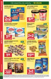 Gazetka promocyjna Stokrotka - Supermarket - Gazetka - ważna od 24.06 do 24.06.2026 - strona 2 - produkty: Mozzarella, Warzywa, Ser, Gra, Cukier, Migdały, Parówki, Kawa mielona, Kawa, Lody, Optima, Farm Milk, Torba, Prima, Rodzynki, Galbani, Owoce, Cukierki, Masło, Mango, Berlinki, Mięso, Fa