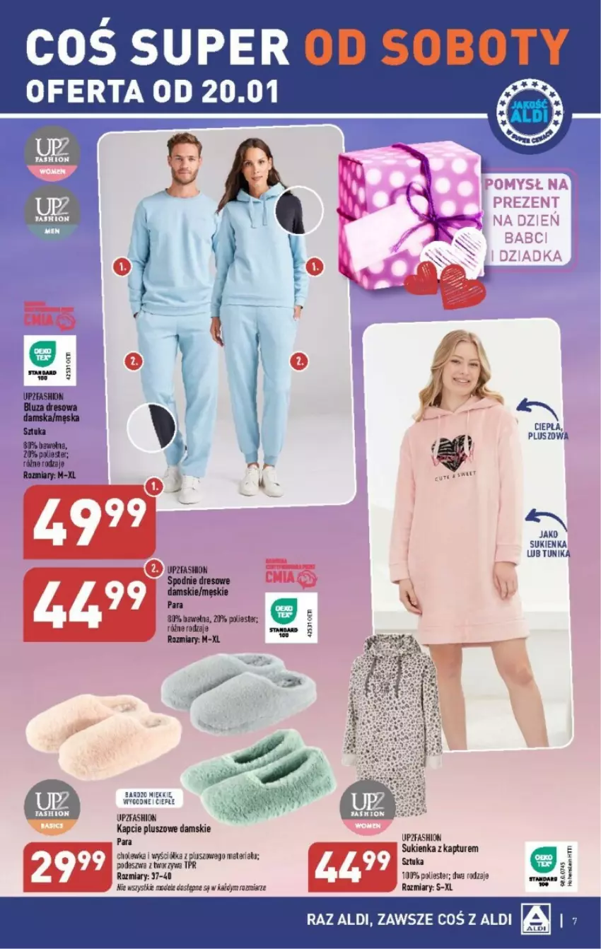 Gazetka promocyjna Aldi - ważna 17.01 do 20.01.2024 - strona 11 - produkty: Fa, Kapcie, Sukienka