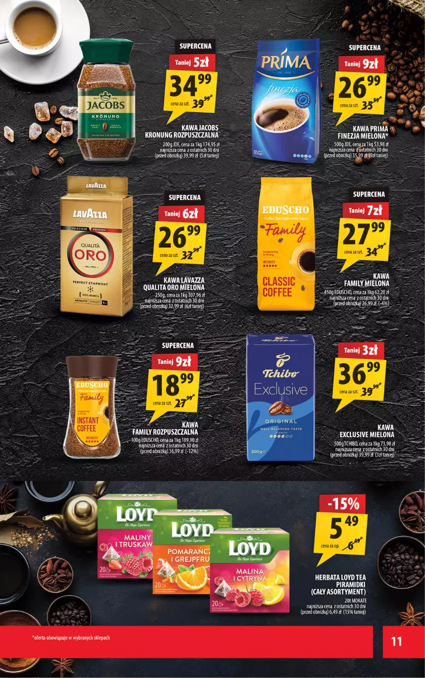 Gazetka promocyjna Arhelan - Gazetka - ważna 30.01 do 08.02.2026 - strona 11 - produkty: Herbata, Kawa, Lavazza, Loyd, Prima, Ser