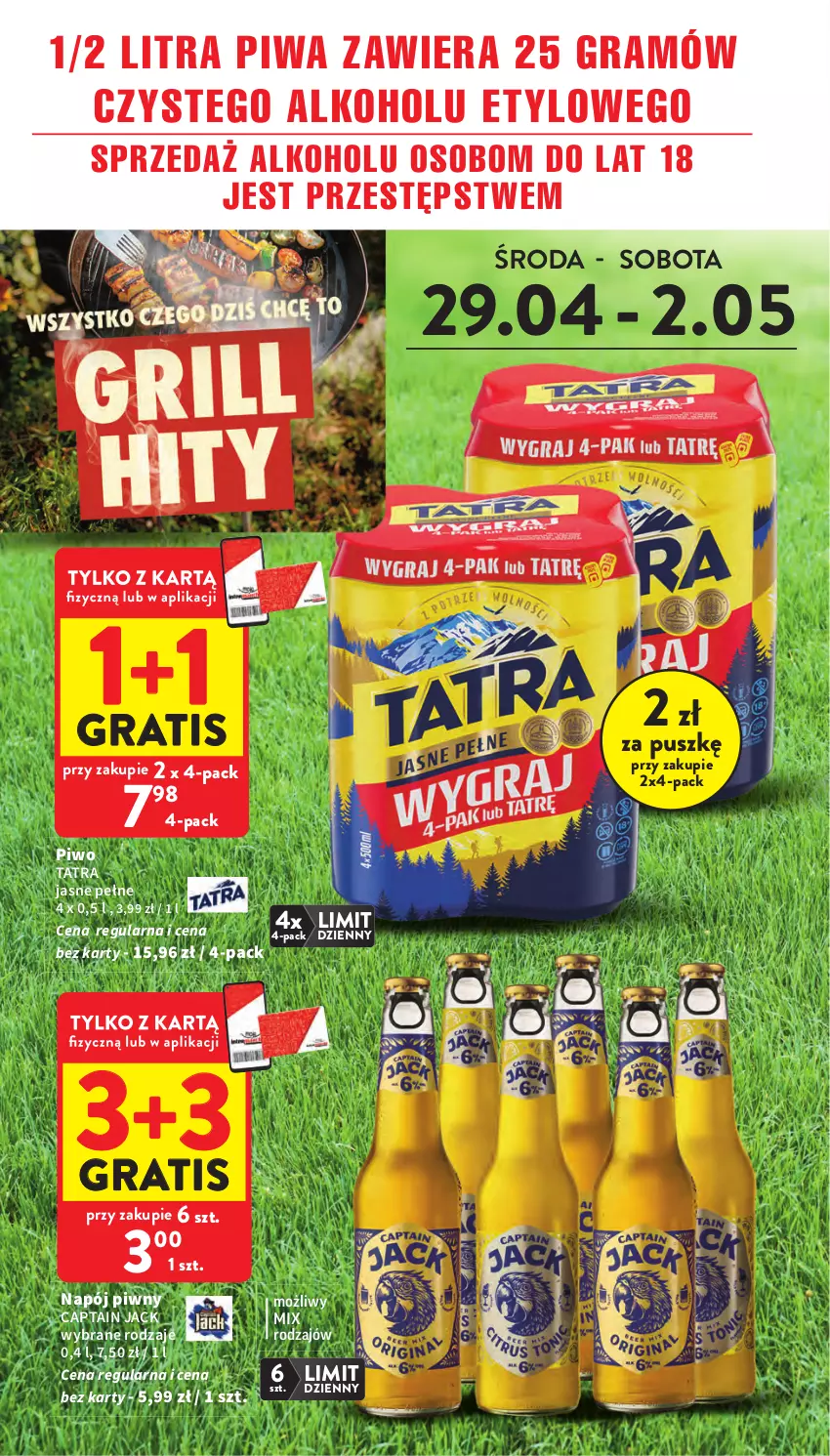 Gazetka promocyjna Intermarche - Gazetka Intermarche - ważna 29.04 do 06.05.2026 - strona 2 - produkty: Captain Jack, Gra, Napój, Piwa, Piwo, Tatra