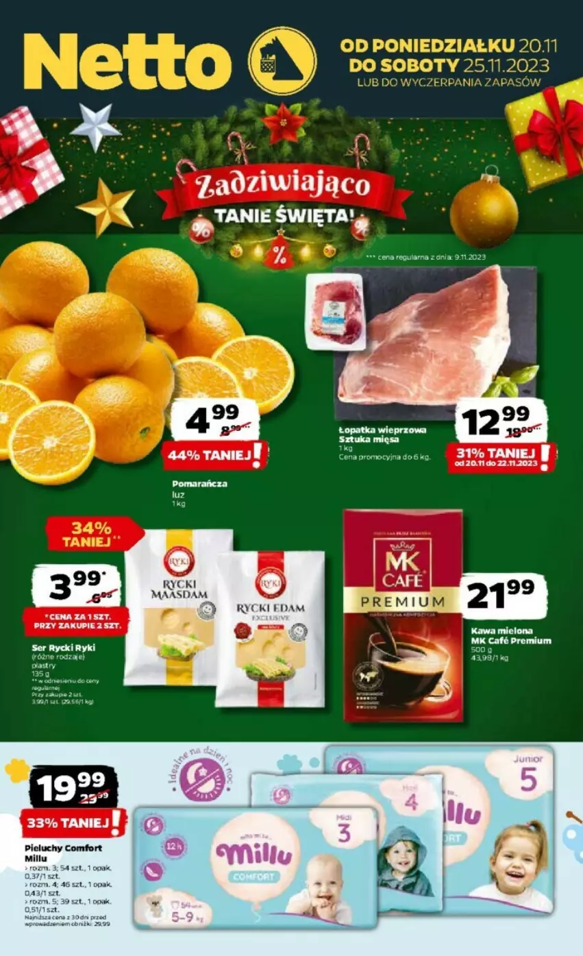 Gazetka promocyjna Netto - ważna 20.11 do 25.11.2023 - strona 1 - produkty: Maasdam, Pieluchy, Ser