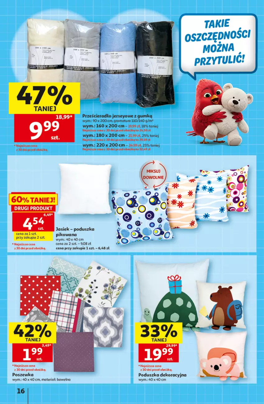 Gazetka promocyjna Auchan - Gazetka 30 Lat Hipermarket Auchan - ważna 27.08 do 02.09.2026 - strona 16 - produkty: Cień, Gra, Poduszka, Poduszka dekoracyjna, Poszewka, Prześcieradło, Rama, Wełna