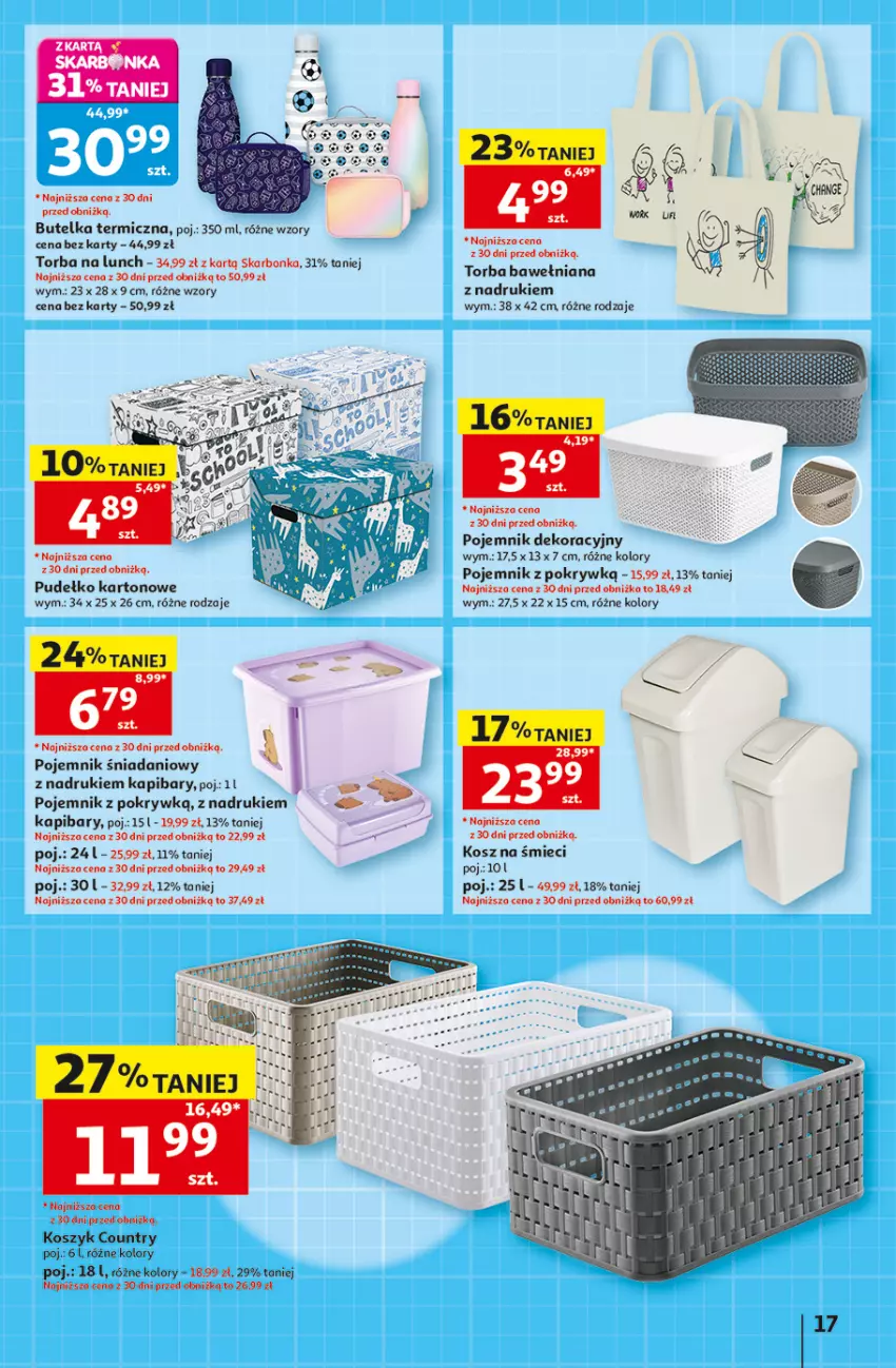 Gazetka promocyjna Auchan - Gazetka 30 Lat Hipermarket Auchan - ważna 27.08 do 02.09.2026 - strona 17 - produkty: Danio, Fa, Kosz, Pojemnik, Pojemnik z pokrywką, Pudełko, Torba