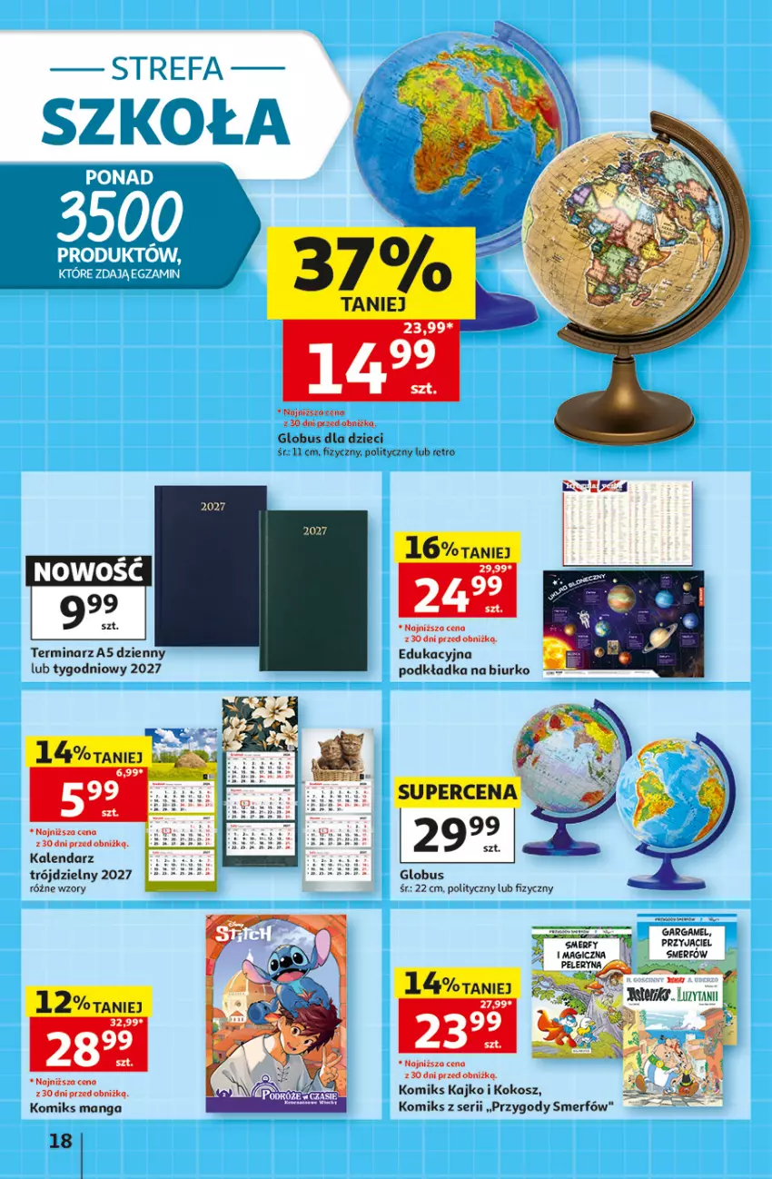 Gazetka promocyjna Auchan - Gazetka 30 Lat Hipermarket Auchan - ważna 27.08 do 02.09.2026 - strona 18 - produkty: Biurko, Dzieci, Fa, Kalendarz, Kokos, Kosz, Podkład, Podkładka, Ser