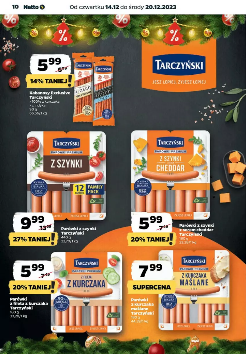 Gazetka promocyjna Netto - ważna 14.12 do 20.12.2023 - strona 2 - produkty: Kurczak, Parówki, Parówki z szynki, Ser, Tarczyński