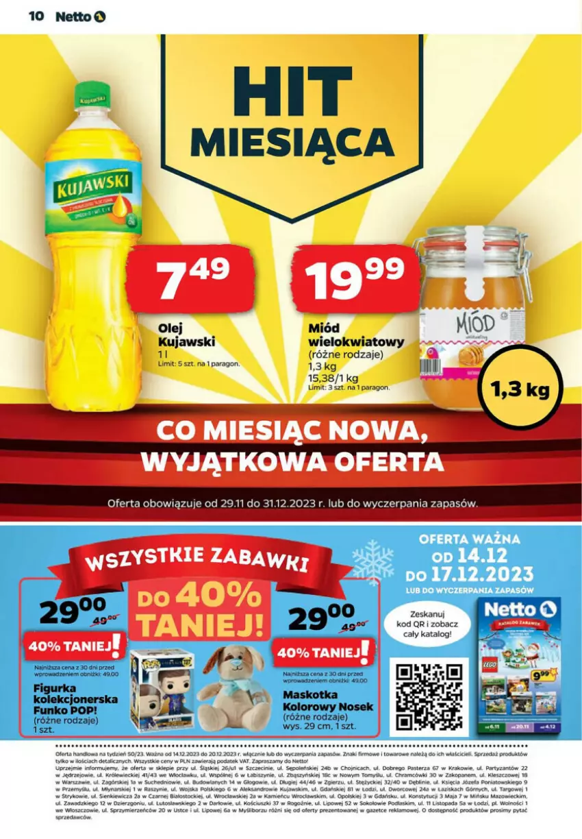 Gazetka promocyjna Netto - ważna 14.12 do 20.12.2023 - strona 31 - produkty: Kujawski, Miód, Olej, Orka, Sok, Stock, Top