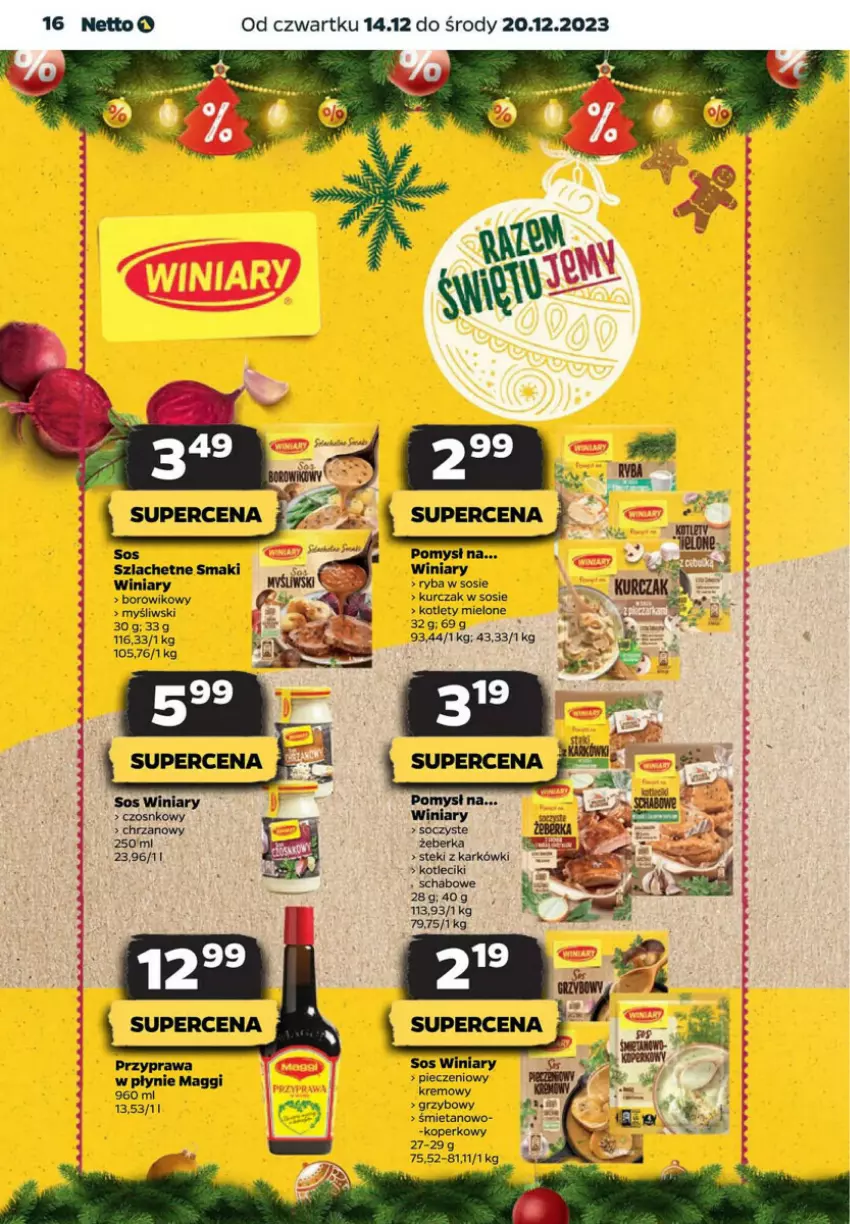 Gazetka promocyjna Netto - ważna 14.12 do 20.12.2023 - strona 8 - produkty: Chrzan, Fa, Kotlet, Kurczak, Maggi, Piec, Przyprawa w płynie, Ryba, Sos, Stek, Wiko, Winiary