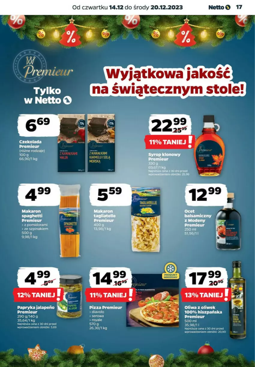 Gazetka promocyjna Netto - ważna 14.12 do 20.12.2023 - strona 9 - produkty: O nas, Oliwa z oliwek, Ser, Spaghetti, Szpinak