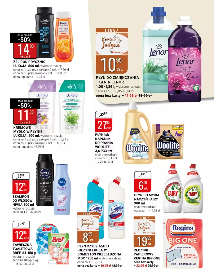 Gazetka promocyjna Bi1 - Halloween - ważna 19.10 do 31.10.2022 - strona 17 - produkty: Domestos, Fa, Fairy, Gin, Lenor, Luksja, Mydło, Mydło w płynie, Nivea, Papier, Płyn do mycia, Ręcznik, Szampon, Woolite