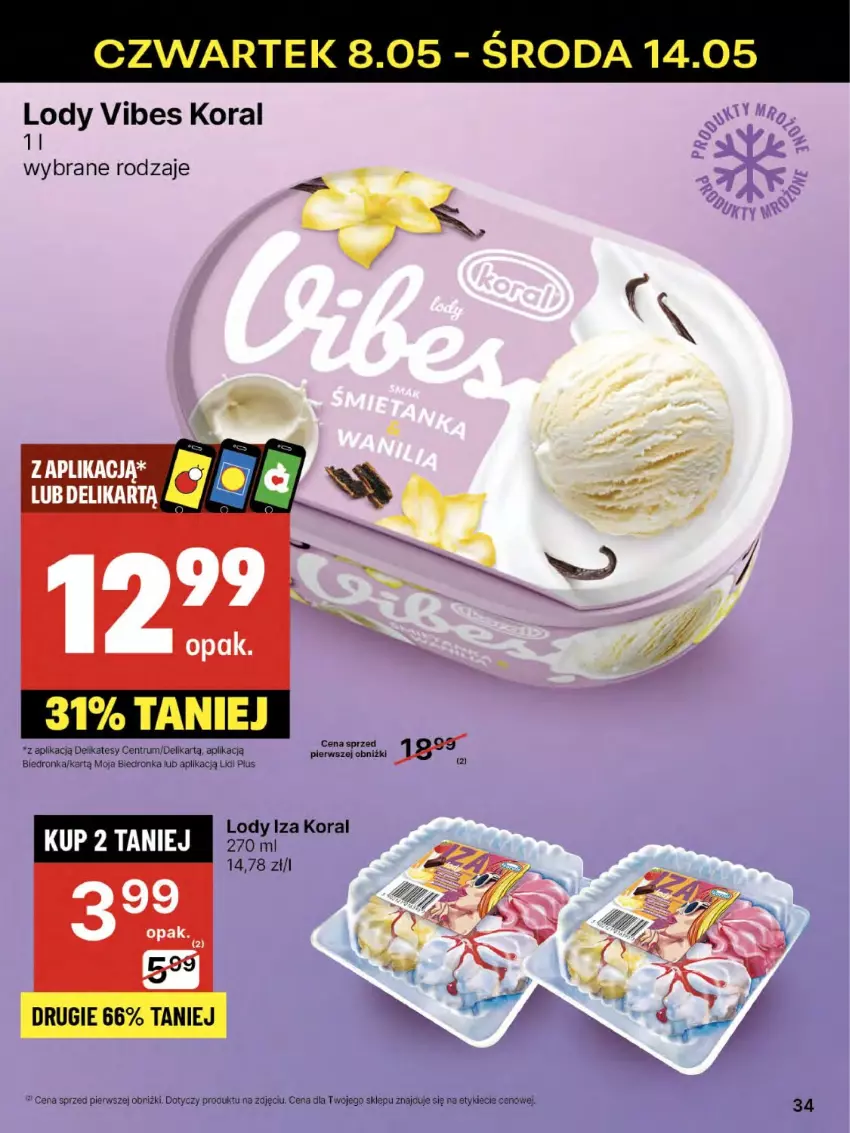Gazetka promocyjna Delikatesy Centrum - Franczyza DC19 Czwartek - ważna 08.05 do 14.05.2025 - strona 34 - produkty: Dron, Lody, Rum