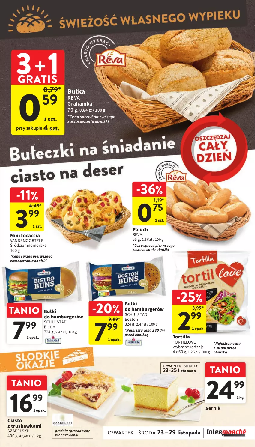 Gazetka promocyjna Intermarche - Gazetka Intermarche - ważna 23.11 do 29.11.2023 - strona 31 - produkty: Bułka, Burger, Focaccia, Gra, Hamburger, Ser, Top, Tortilla