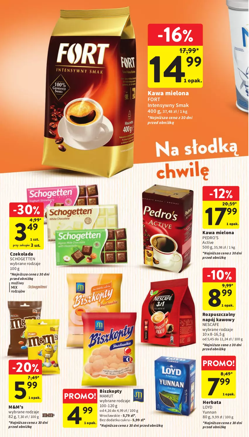 Gazetka promocyjna Intermarche - Gazetka Intermarche - ważna 23.11 do 29.11.2023 - strona 36 - produkty: Biszkopty, Czekolada, Herbata, Kawa, Kawa mielona, Loyd, Napój, Schogetten