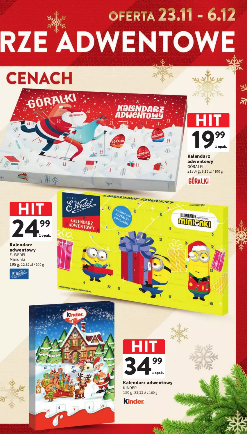 Gazetka promocyjna Intermarche - Gazetka Intermarche - ważna 23.11 do 29.11.2023 - strona 9 - produkty: E. Wedel, Góralki, Kalendarz, Kalendarz adwentowy, Kinder