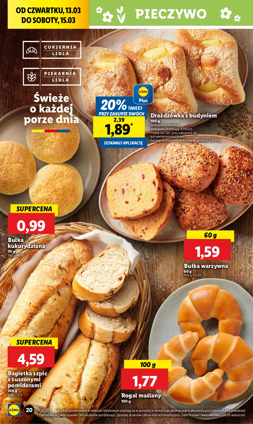 Gazetka promocyjna Lidl - GAZETKA - ważna 13.03 do 15.03.2025 - strona 26 - produkty: Bagietka, Bułka, Piec, Pieczywo, Rogal, Szpic