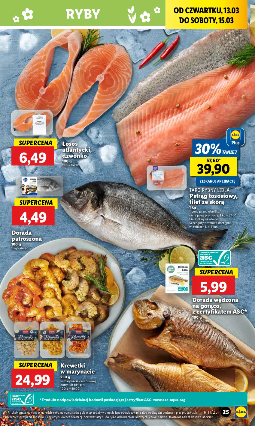 Gazetka promocyjna Lidl - GAZETKA - ważna 13.03 do 15.03.2025 - strona 31 - produkty: Krewetki, Pstrąg, Pstrąg łososiowy, Sos