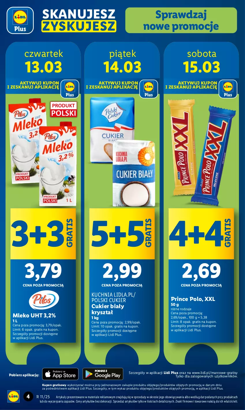 Gazetka promocyjna Lidl - GAZETKA - ważna 13.03 do 15.03.2025 - strona 4 - produkty: Cukier, Gra, Kuchnia, Mleko, Prince Polo