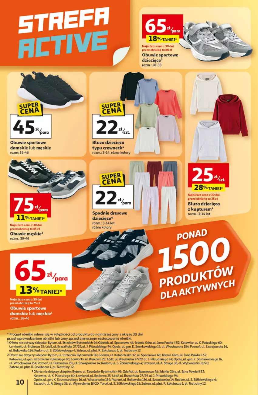 Gazetka promocyjna Auchan - Gazetka 30 Lat Hipermarket Auchan - ważna 12.02 do 18.02.2026 - strona 10 - produkty: Acer, Bluza, Cars, Dres, Dzieci, Obuwie, Por, Sos, Spodnie, Spodnie dresowe, Sport