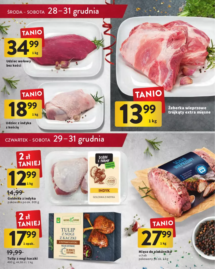 Gazetka promocyjna Intermarche - Gazetka Intermarche - ważna 27.12.2022 do 11.01.2023 - strona 11 - produkty: Golonka z indyka, Mięso, Piekarnik, Udziec wołowy, Udziec z indyka